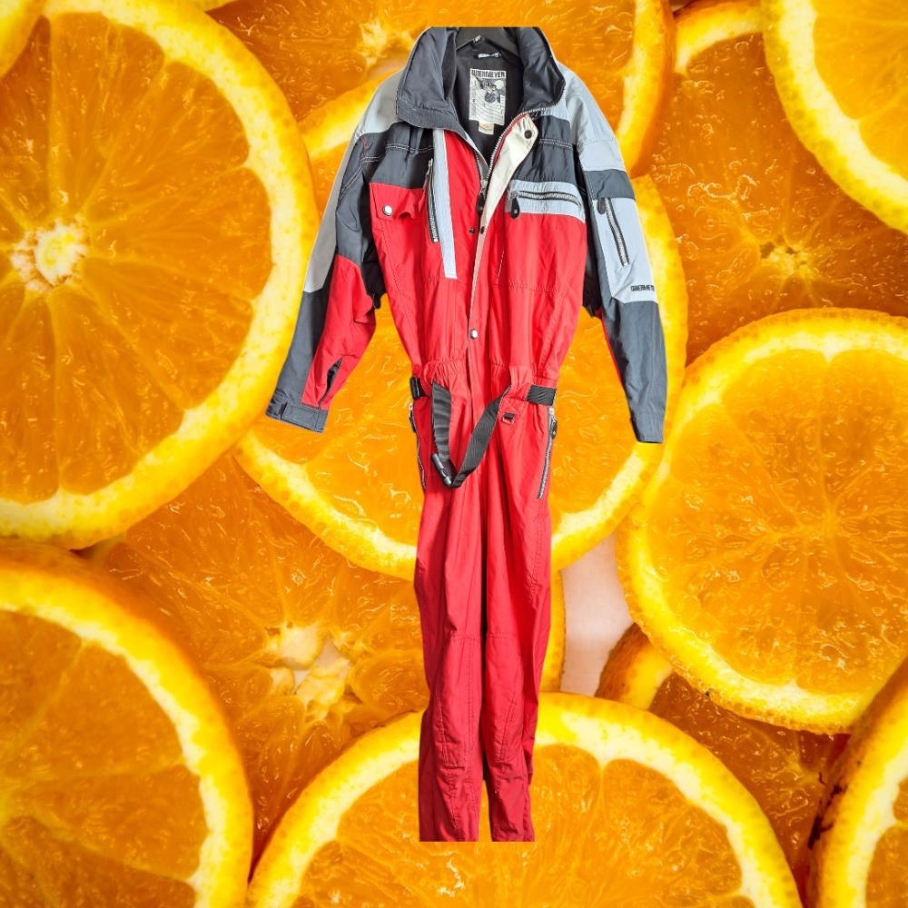 Obermeyer Ski Suit XXL Mens Red Gray Insulated Snowsuit Winter One Piece