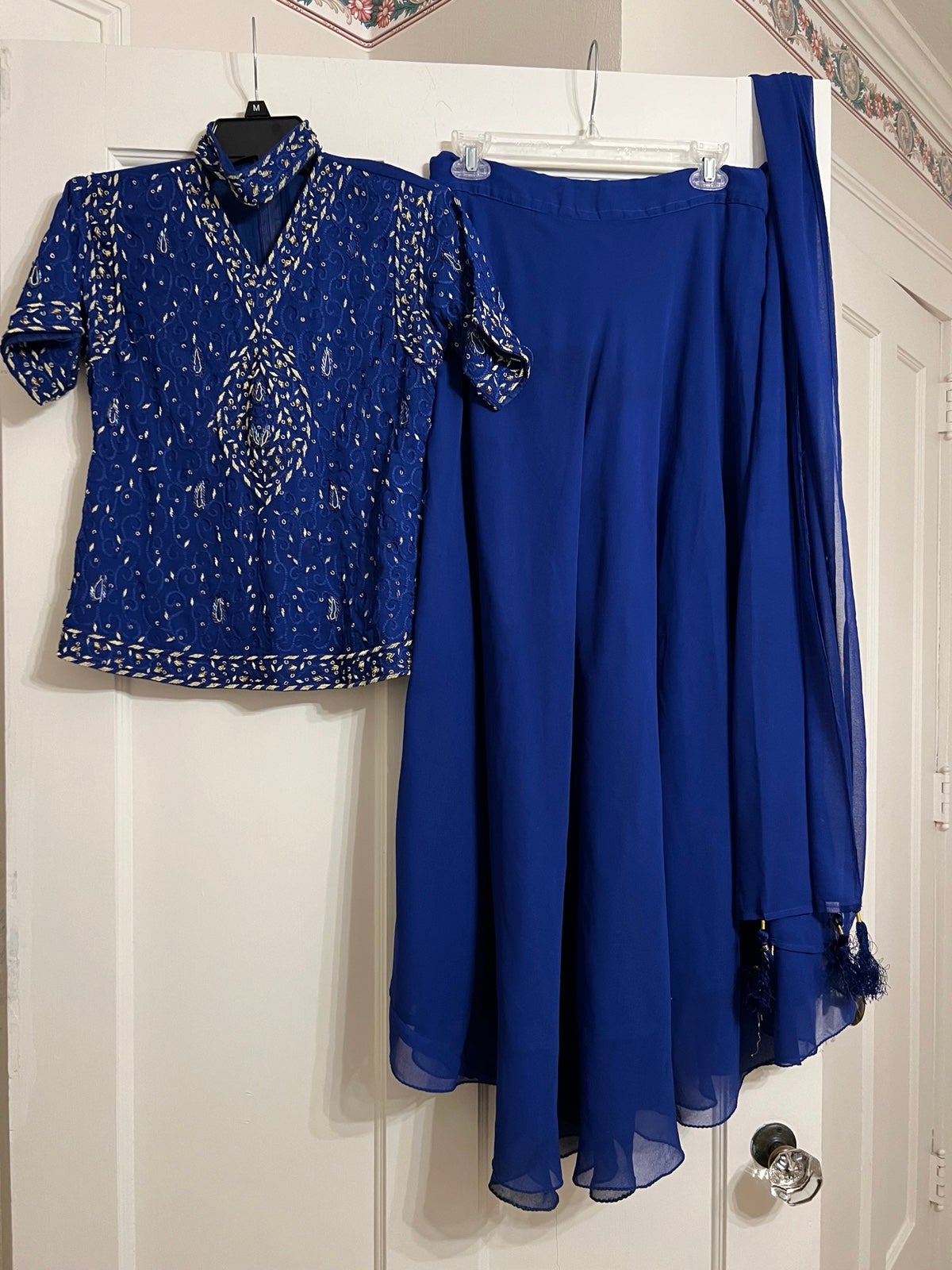 Dark Blue Lengha Choli Set