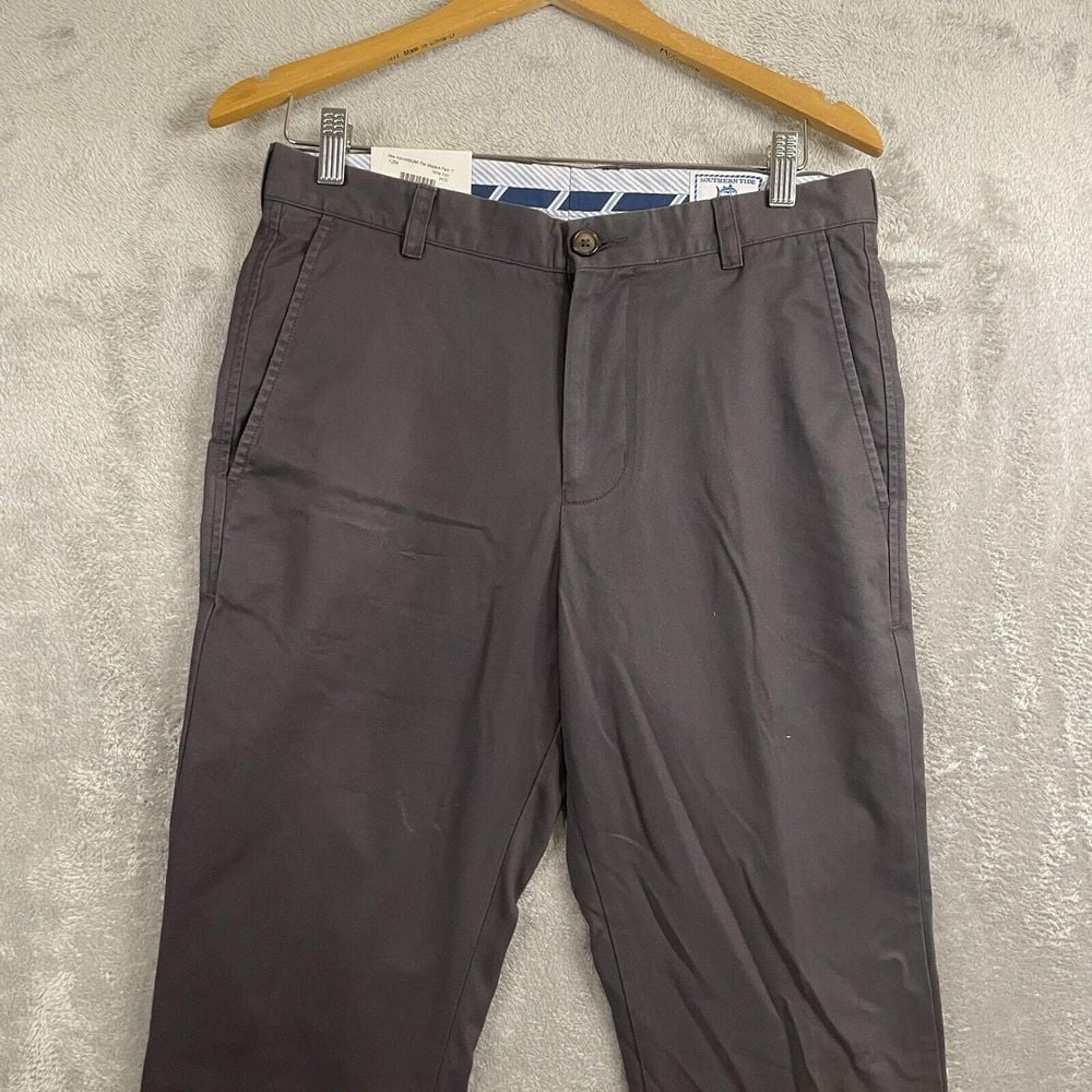 Southern Tide Men's 30xUNF The Skipjack Classic Fit Gray Chinos Pants NWT