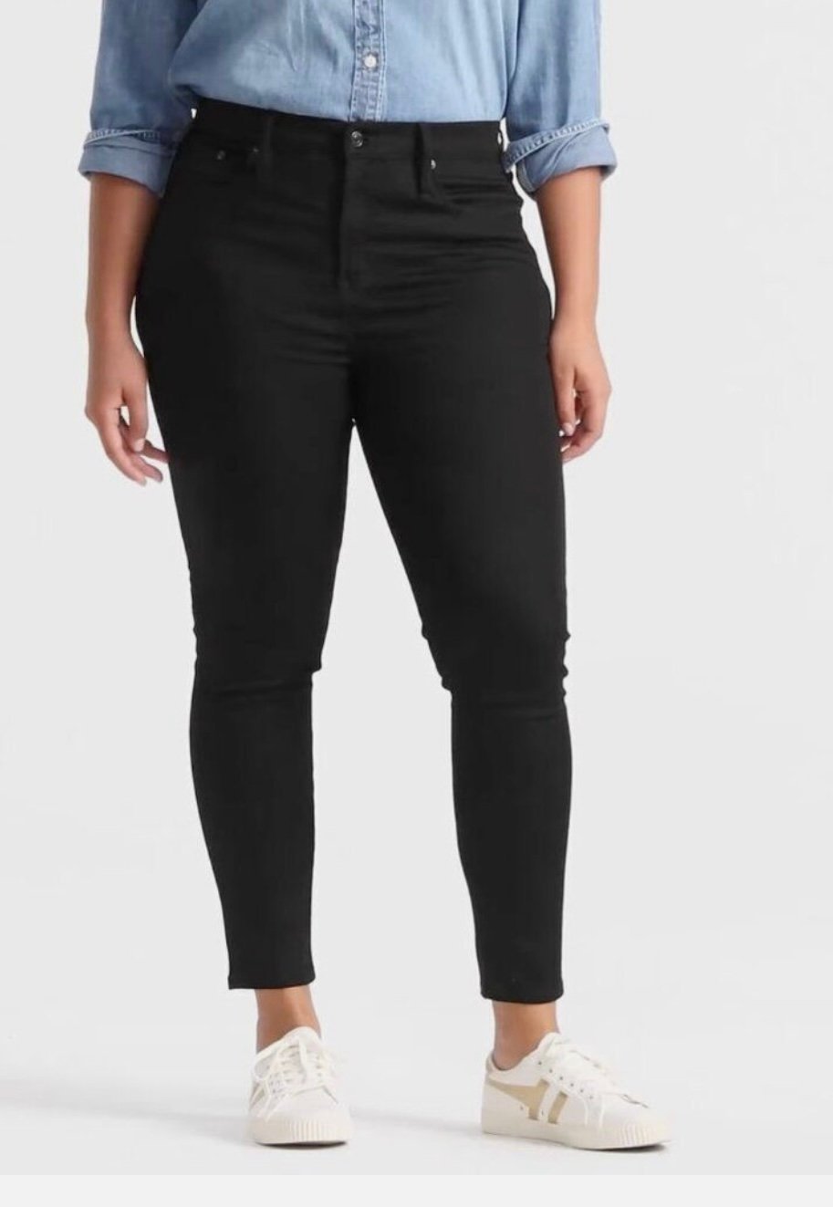 *NWT* J.Crew 10” Highest-Rise Toothpick Plus Size Jeans Size 36 (22-24) True Blk