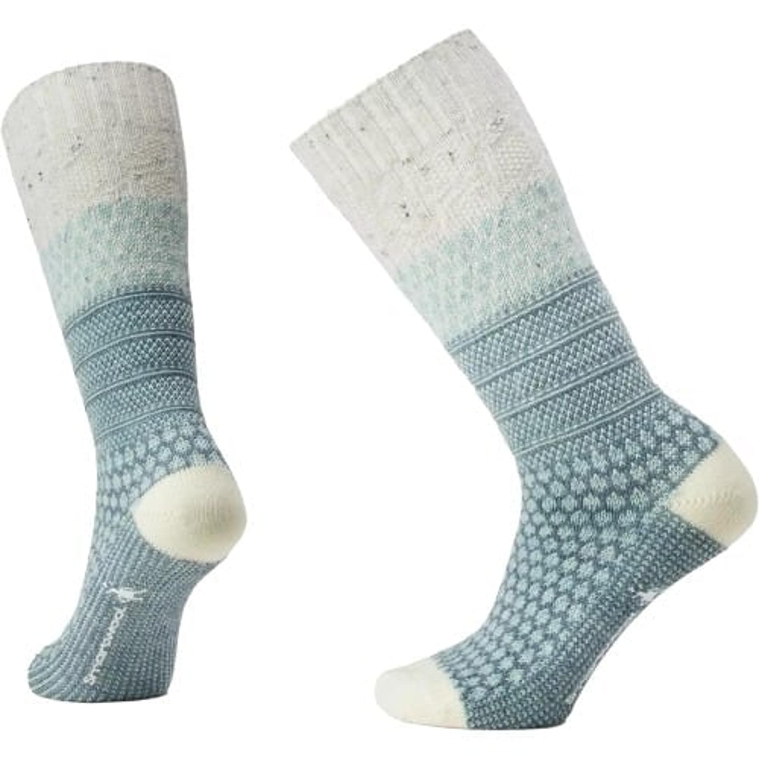 SmartWool Everyday Popcorn Cable Crew Socks Women's Medium NWT Pewter Blue