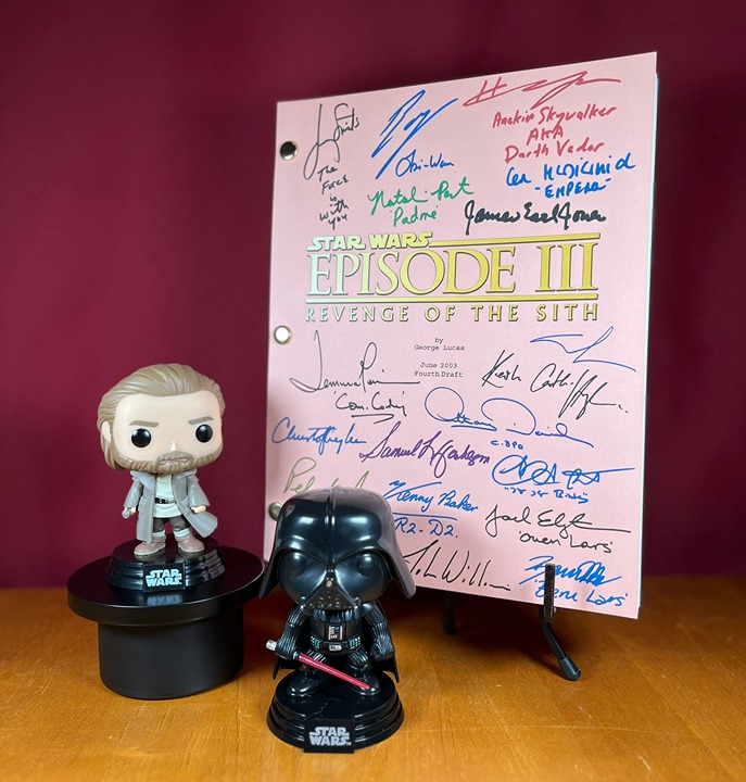 Star Wars: Revenge of the Sith Script Signed- Autograph Reprints- Darth Vader