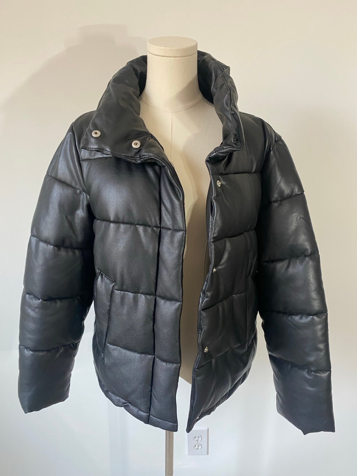 7 for all mankind black leather Jacket