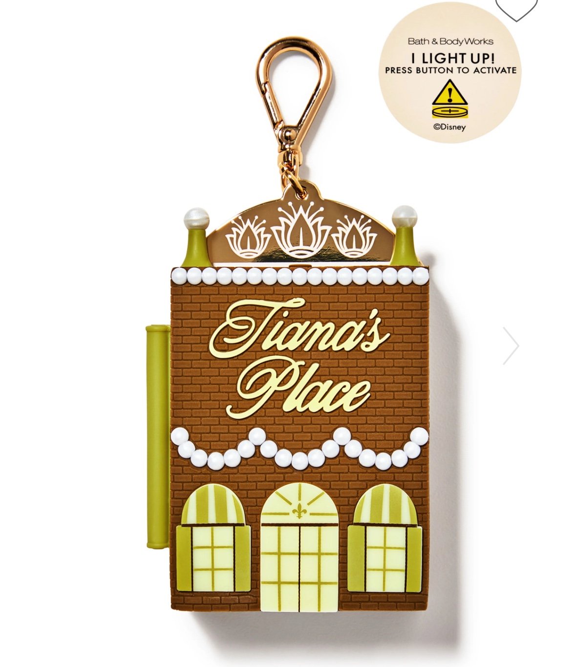 BBW Disney Princess Light-Up Tiana Place Keychain/Pocketbac Holder NEW