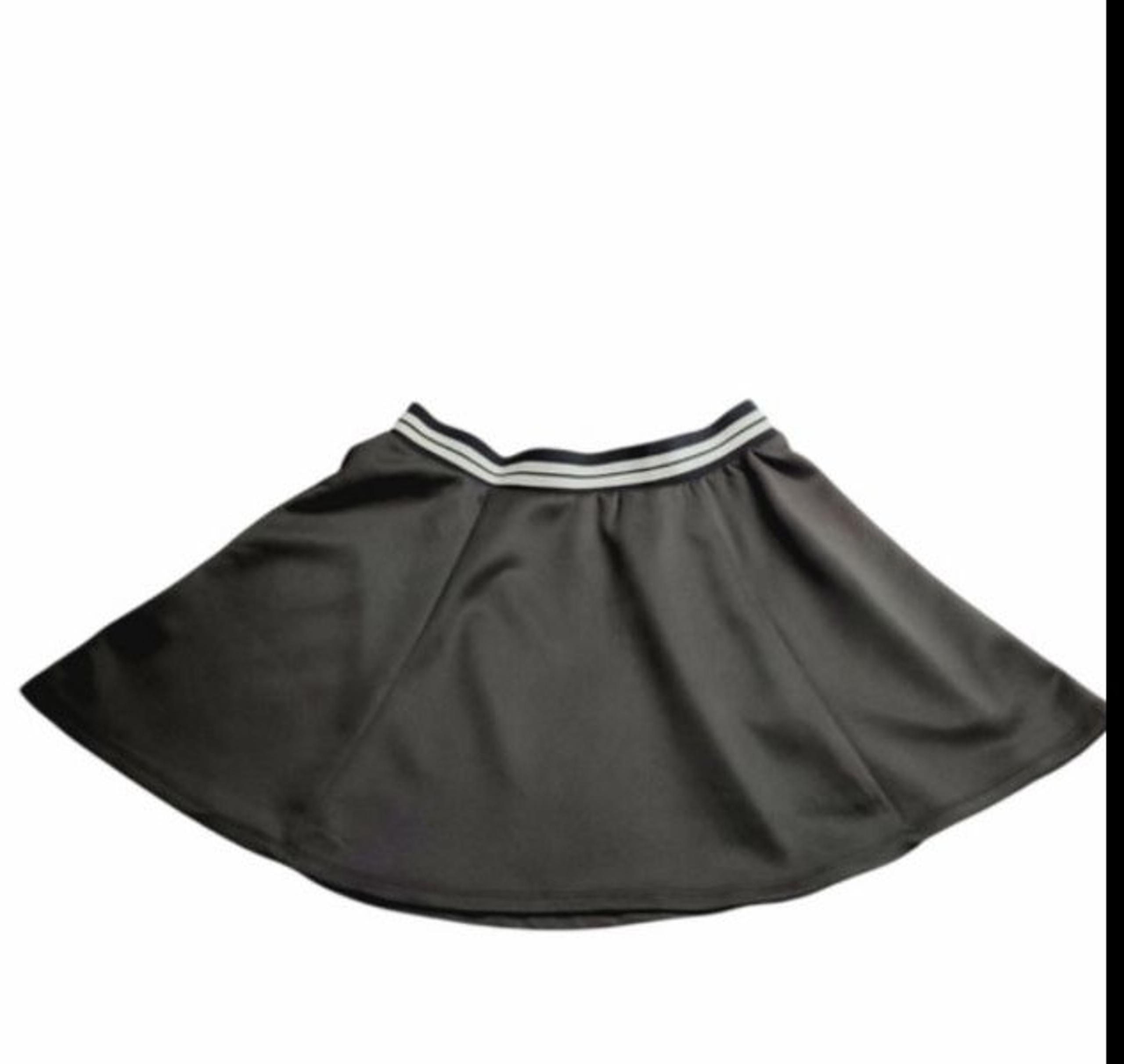 Joe Boxer Women's Black Flared Strip Elastic Waist Skater Skirt Size L