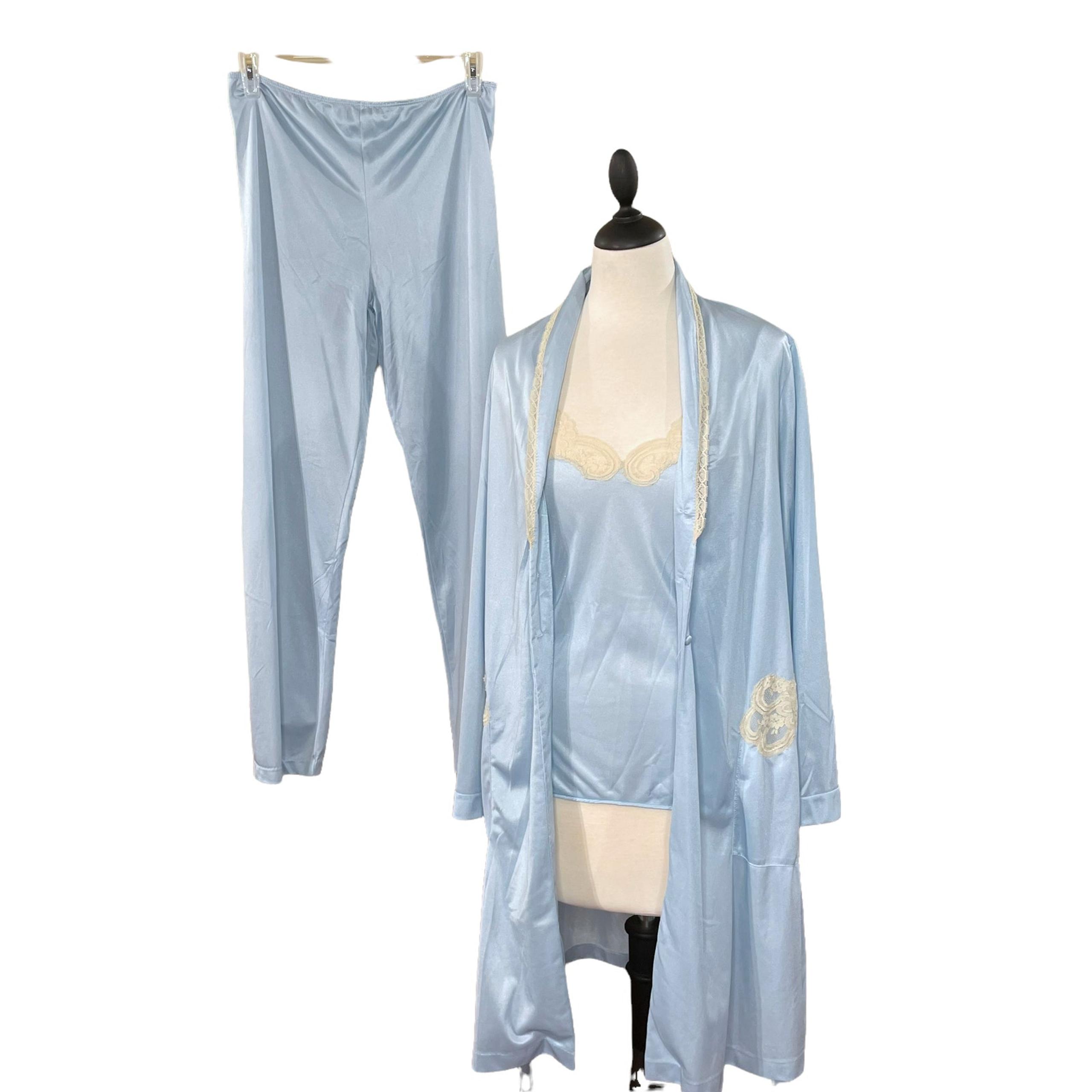 Diane Von Furstenberg Size S 4-Piece Sleep Set Pajama Robe Vtg Feminine Romantic