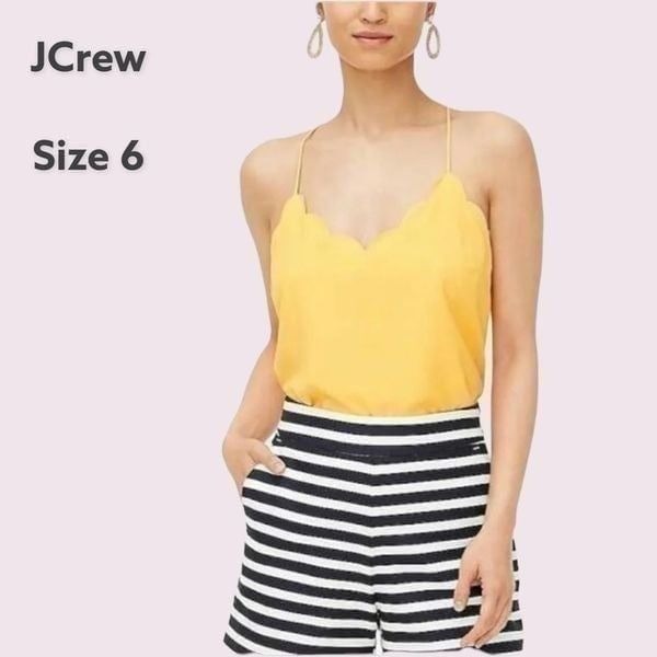 J CREW YELLOW SCALLOPED CAMI TOP 6