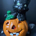 Vintage Halloween Decoration, Vintage Black Cat, Halloween Decor, Light Up Hallo