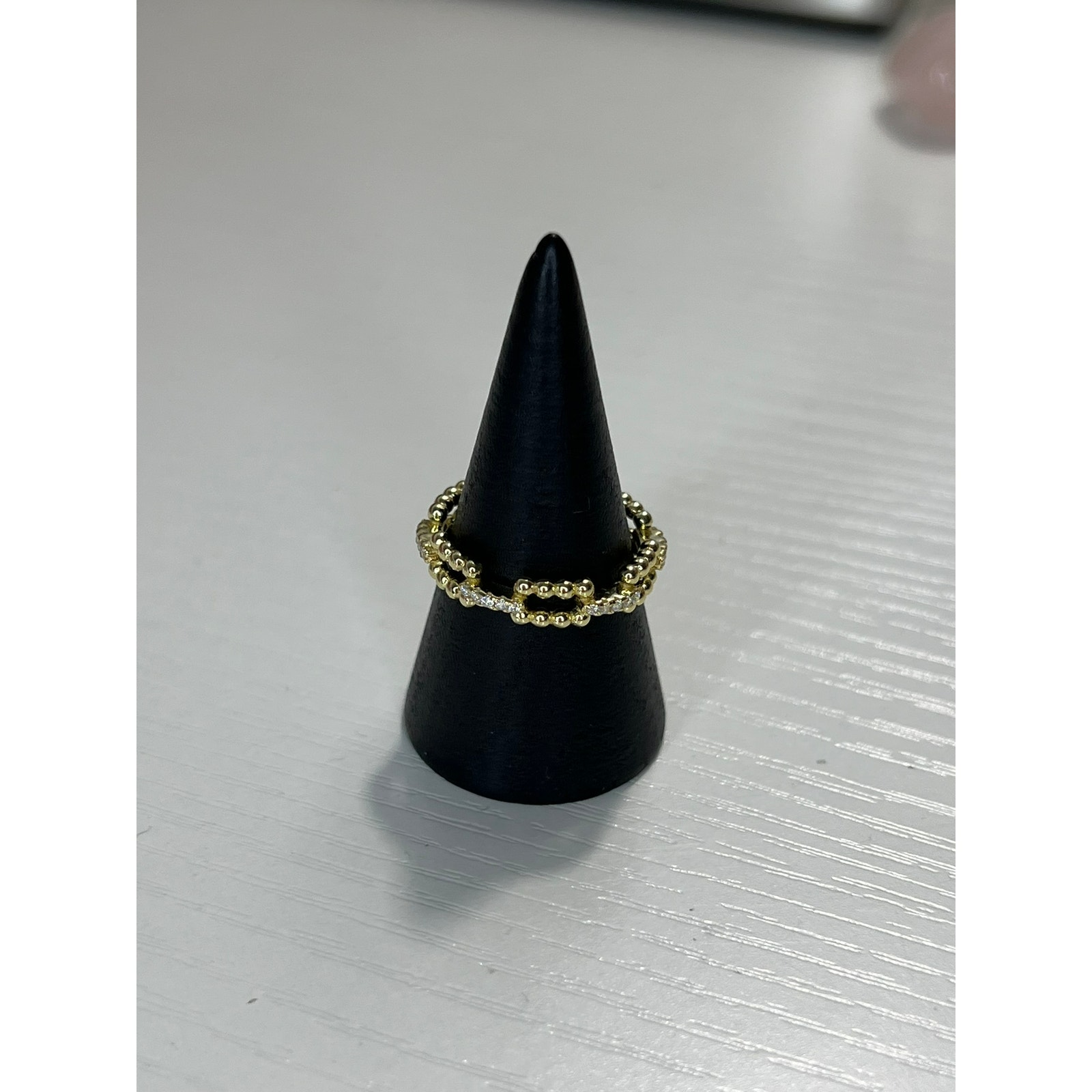 Women's 925 Sterling Silver Goldtone Ring Band Delicate Stackable Size 7 NWT