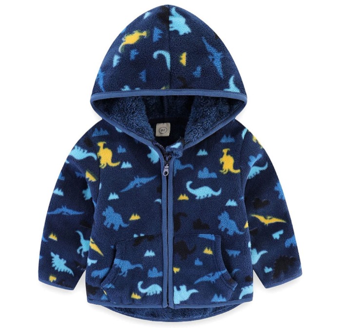 Feidoog Toddler Fleece Jacket Hooded Boys and Girls
