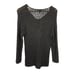 Eileen Fisher Brown Gold Metallic Open Knit Sweater V Neck Sz Lg EUC All Seasons