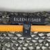 Eileen Fisher Brown Gold Metallic Open Knit Sweater V Neck Sz Lg EUC All Seasons