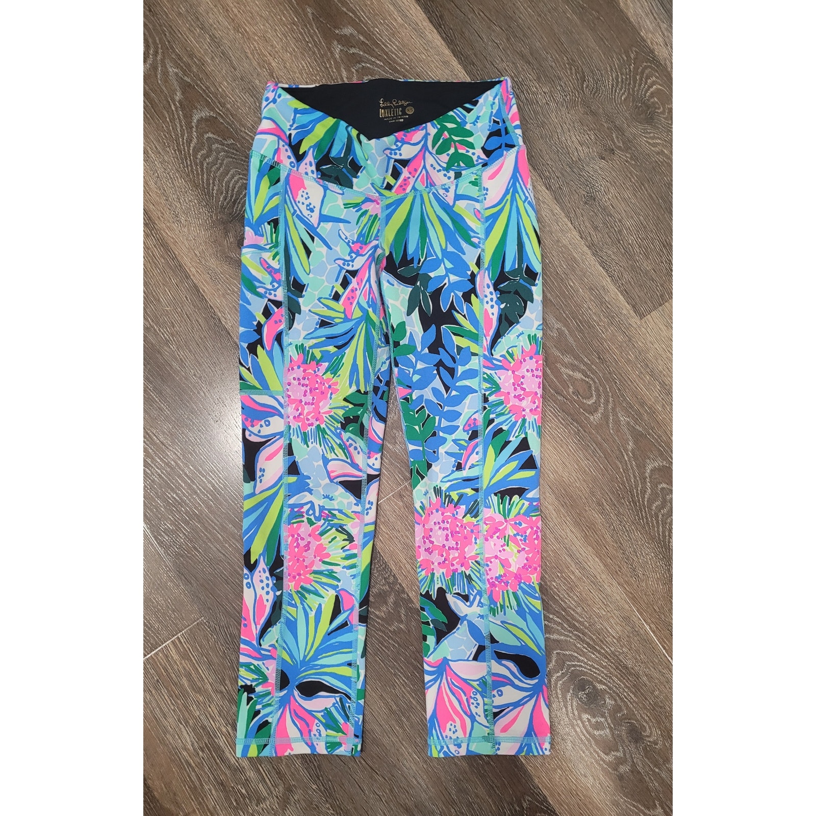 Lilly Pulitzer Luxletic Weekender High Crop Leggings You Me And Giraffe XS #P