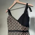 NWT Cinq A Sept Sera Dress Black Camel Size 0 Midi French Chic Sexy Flattering