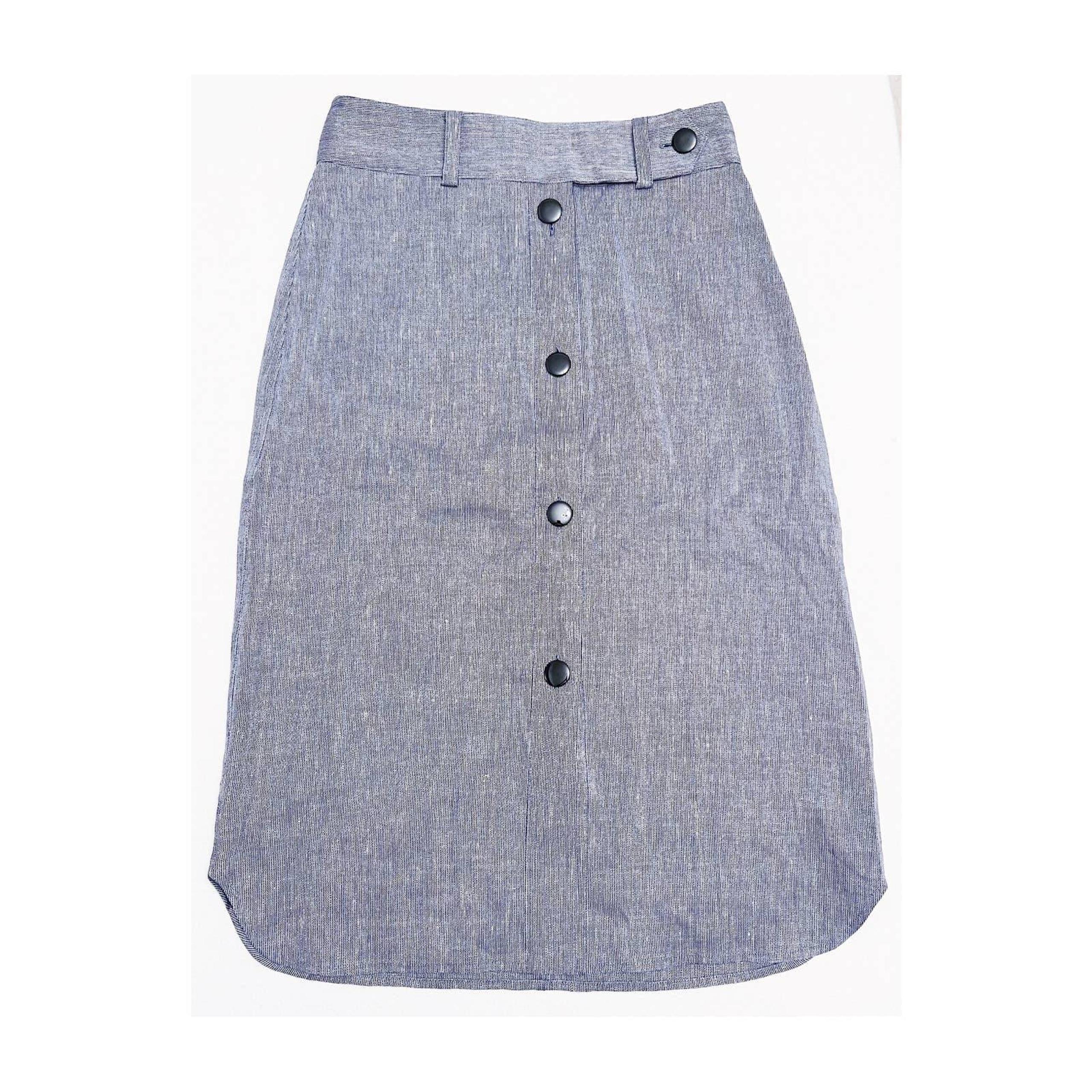 Club Monaco Shaha Linen A-Line Skirt Accent Waistband SZ2 NWOT