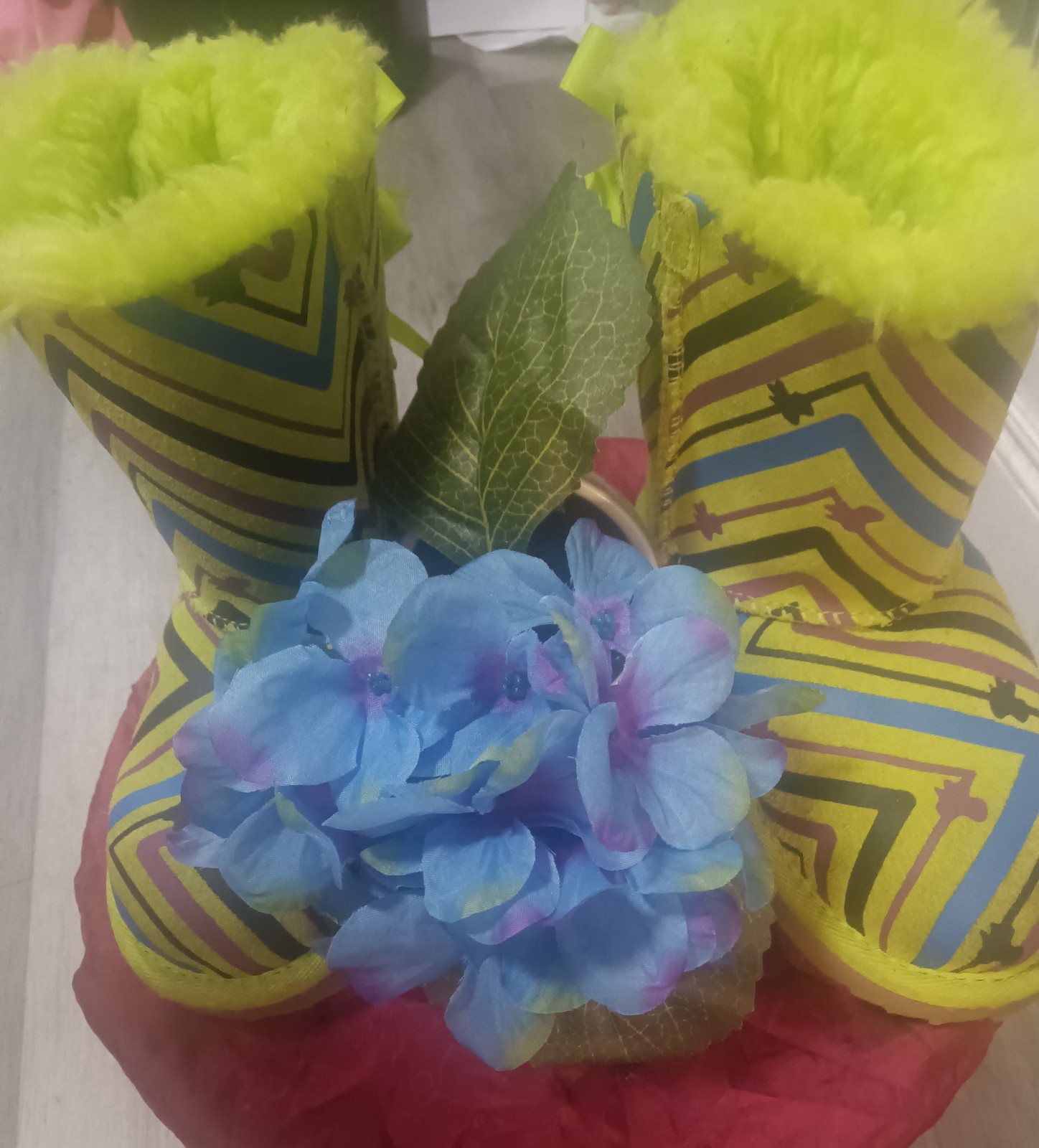 Vibrant Zigzag Patterned UGG Boots