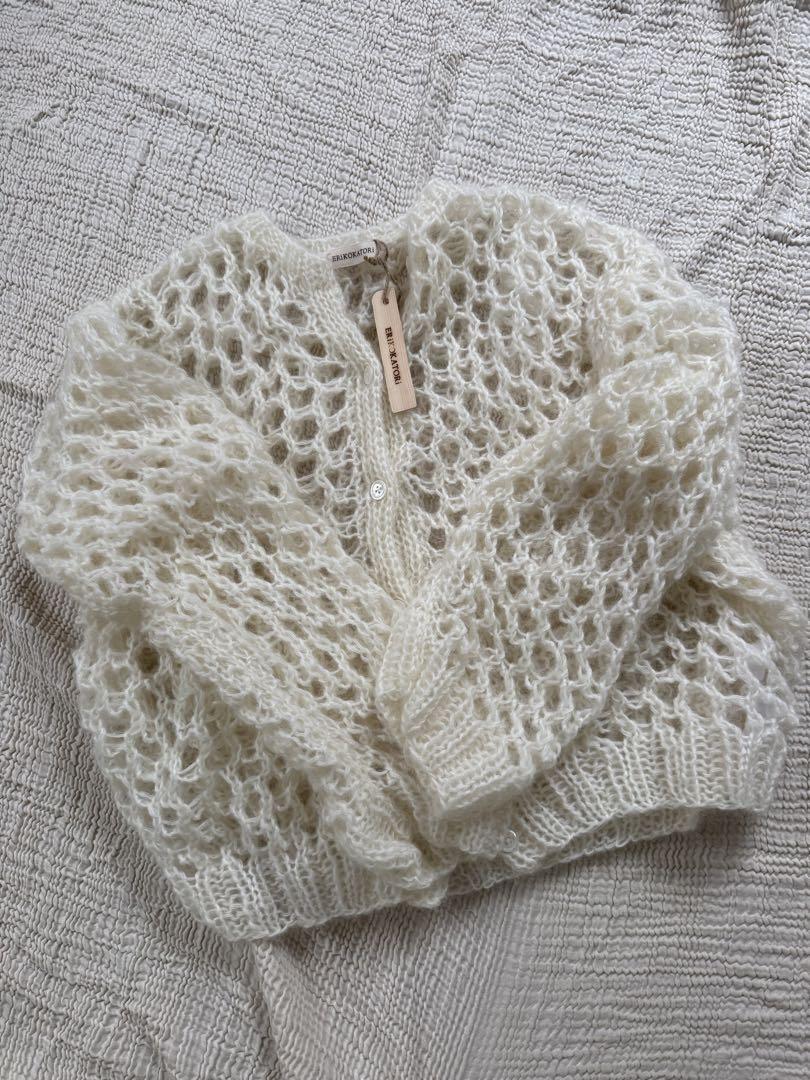 特価商品  Erikokatori Mohair Hand-Knit Cardigan トップス