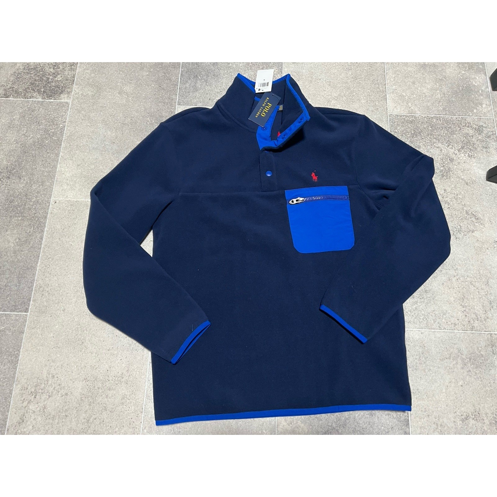 Polo Ralph Lauren 1/4 Snap Fleece Pullover Sz Small S Navy