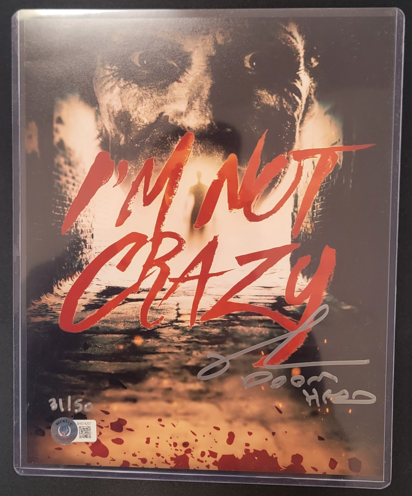 Richard Brake signed 31 Doom Head 8x10 picture with Doom Head inscription.