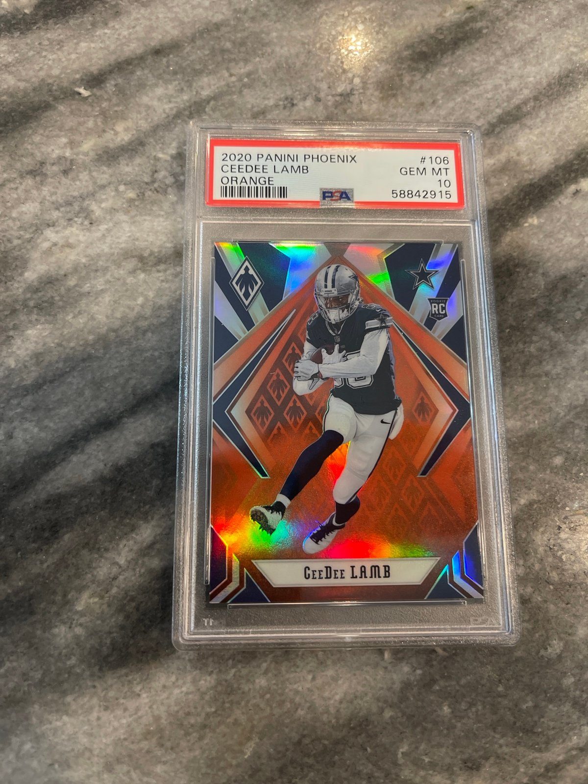 2020 Panini Phoenix CeeDee Lamb Orange /99 #106 pop 6 very low