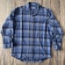 Vintage Pendleton Blue Plaid Flannel Shirt 100% Pure Virgin Wool US Made Men M