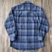 Vintage Pendleton Blue Plaid Flannel Shirt 100% Pure Virgin Wool US Made Men M