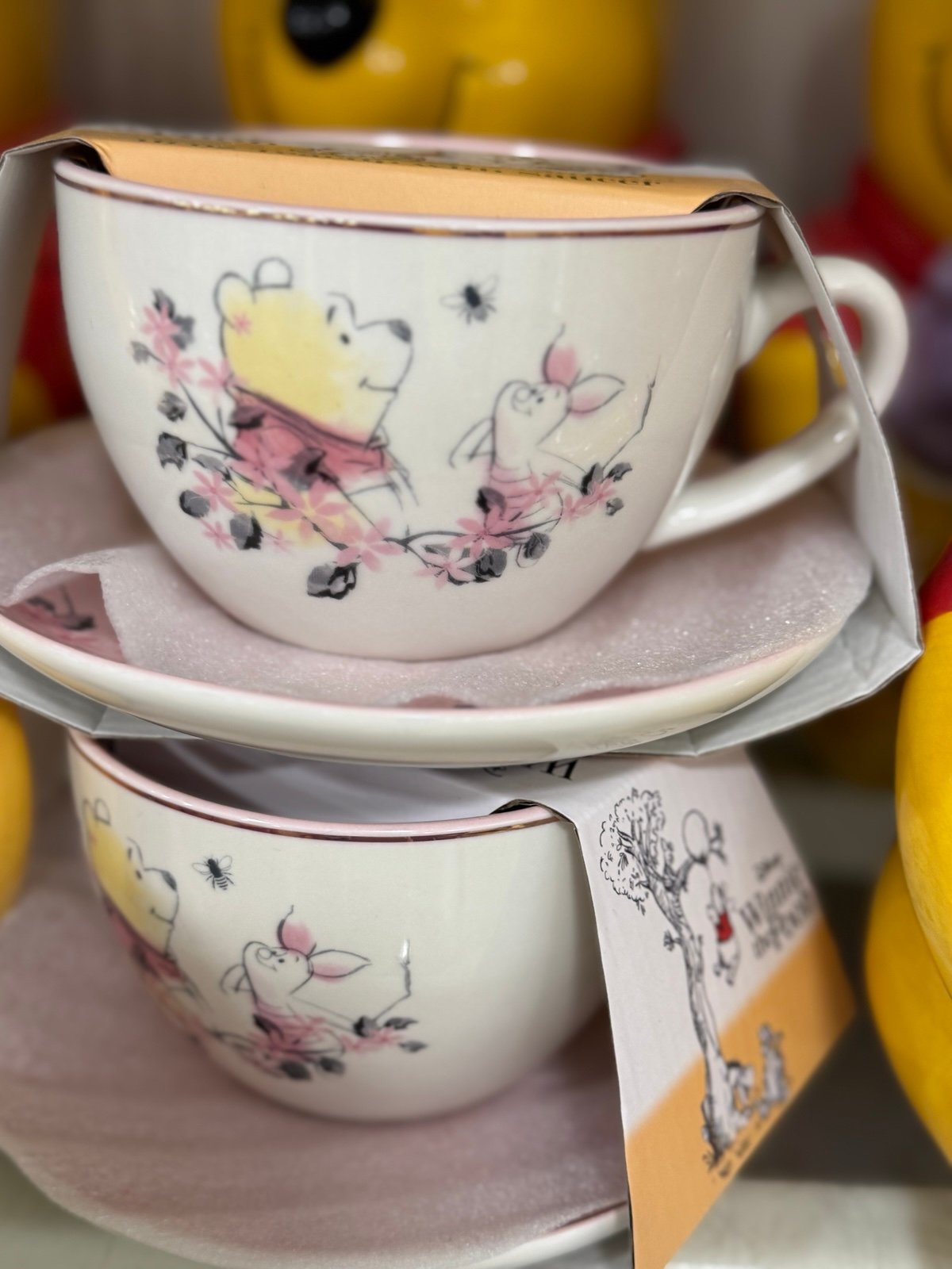 disney winnie the pooh 2 teacup with saucer