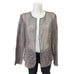 Chico’s TRAVELERS COLLECTION Foil Lace Jacket Mochachino size 2 Large NEW