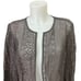 Chico’s TRAVELERS COLLECTION Foil Lace Jacket Mochachino size 2 Large NEW