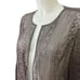 Chico’s TRAVELERS COLLECTION Foil Lace Jacket Mochachino size 2 Large NEW