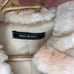 new Faux Fur Cape Bell Sleeve Soft White w/ 1 Snap Made in Italy women's size M
