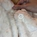 new Faux Fur Cape Bell Sleeve Soft White w/ 1 Snap Made in Italy women's size M