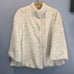 new Faux Fur Cape Bell Sleeve Soft White w/ 1 Snap Made in Italy women's size M