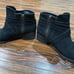 Born Montilla Women Black Leather Ankle Booties Tassel Boots Zip Size 9 Suede