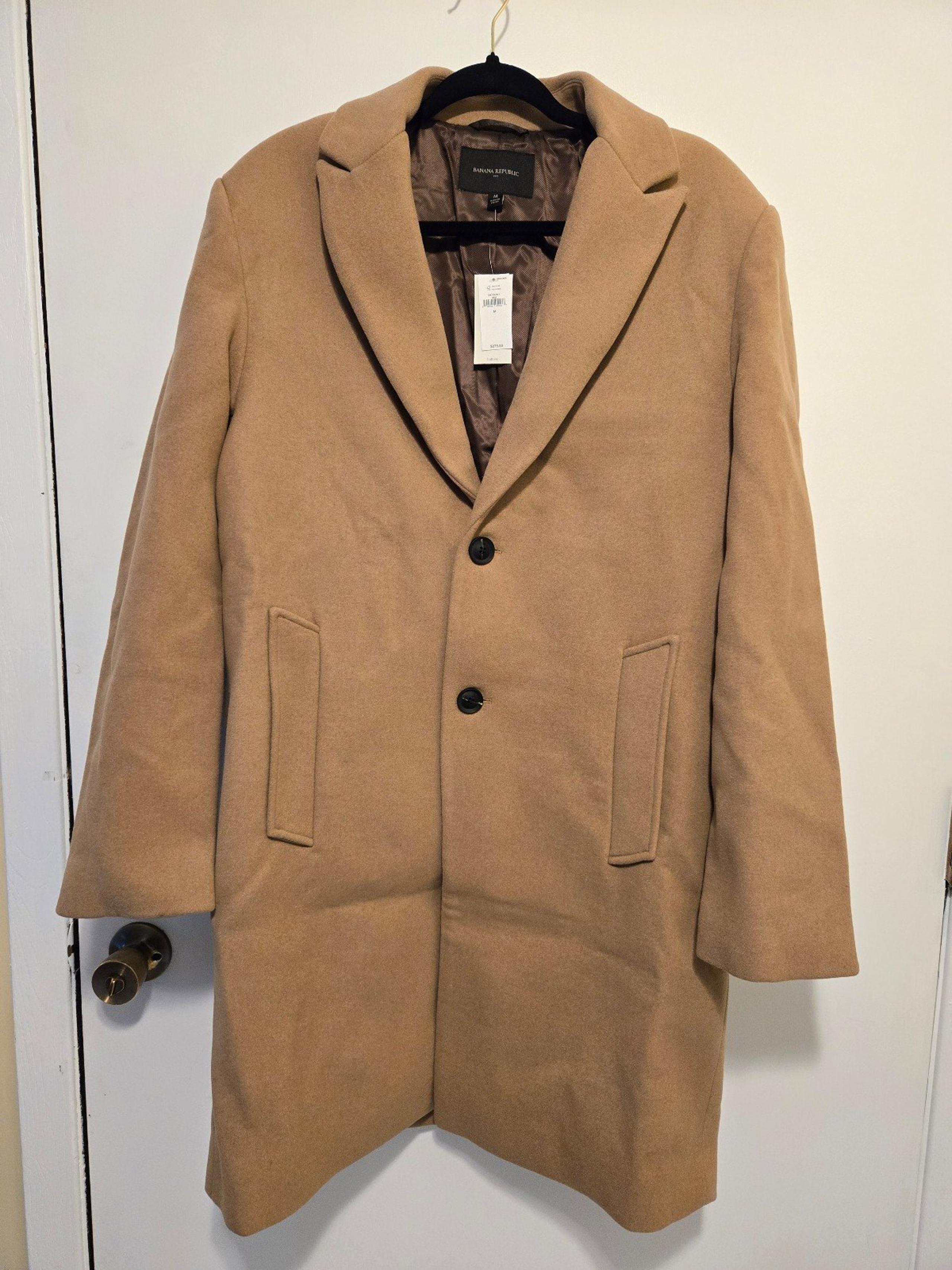 Banana Republic Men's Wool-Blend Top Coat Medium