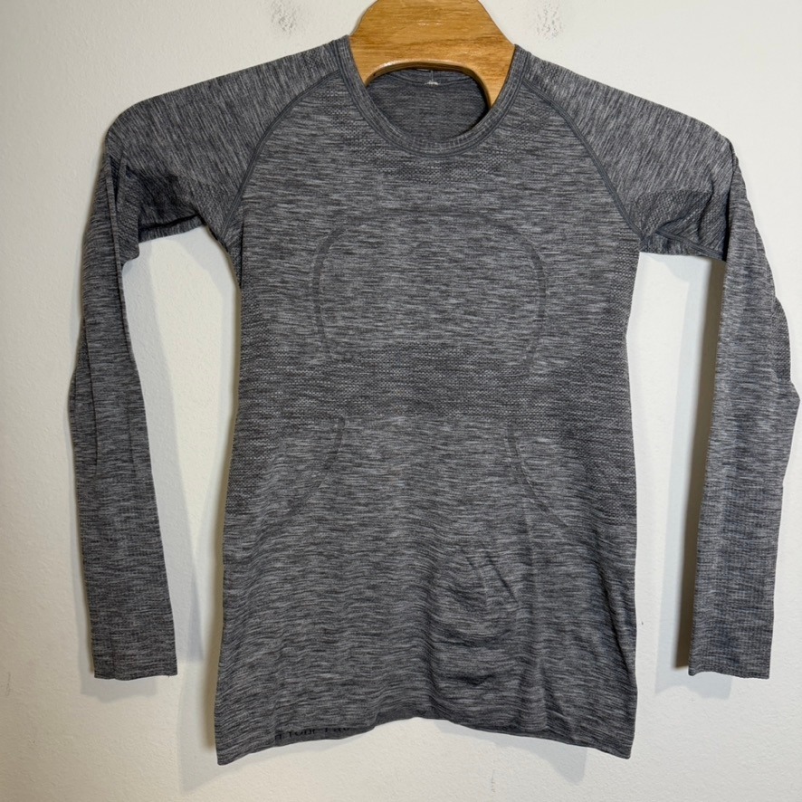 Lululemon Long Sleeve Top Swiftly Tech 2.0 Running Athletic Gray Size 10
