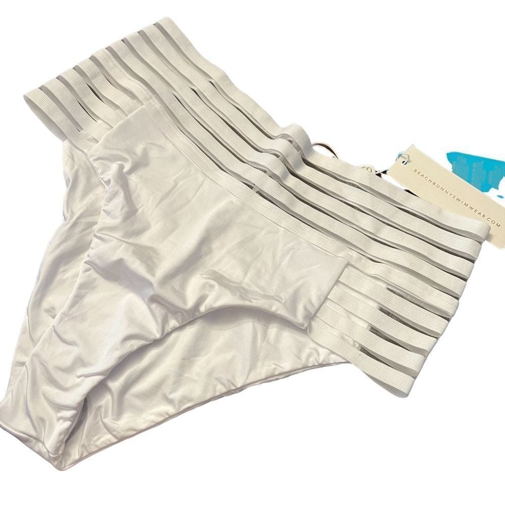 Beach Bunny Sheer Addiction High Waist Bikini Bottom nwt