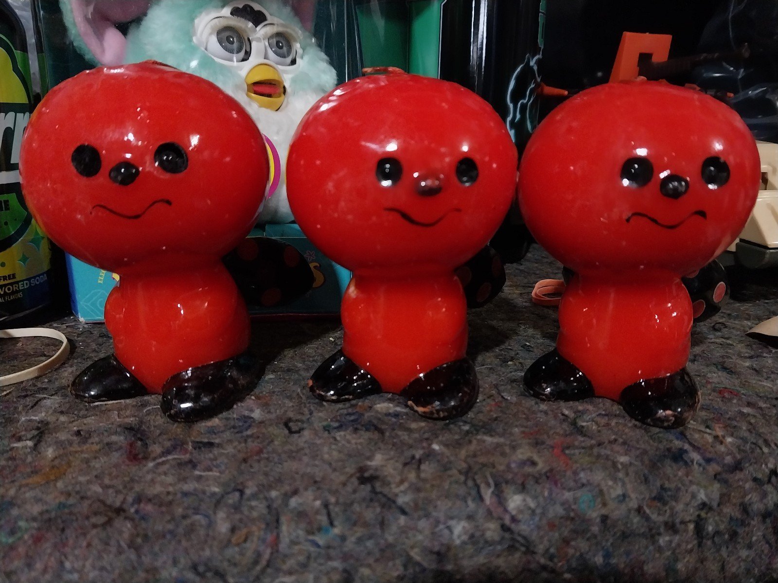 Vintage hallmark ladybug candle set
