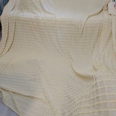 King Size Light Yellow Lightweight Cotton Chenille Bedspread