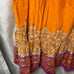 Plus Purple Orange Sequin Embellished Tiered Paisley Midi Peasant Boho Skirt