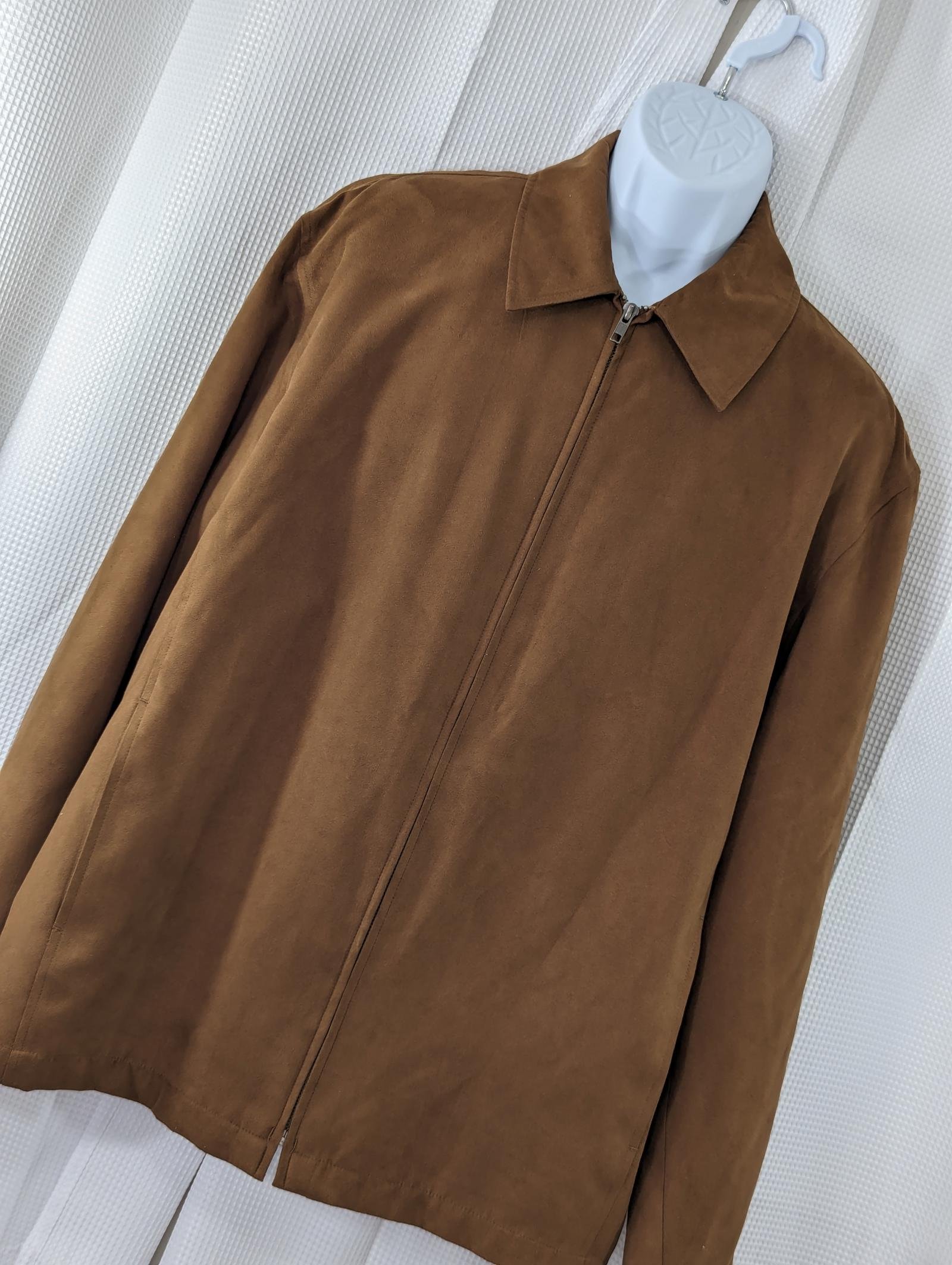 NWOT! PRONTO UOMO! SLEEK CHOCOLATE BROWN MICROFIBER BOMBER DRESS JACKET! SZ L
