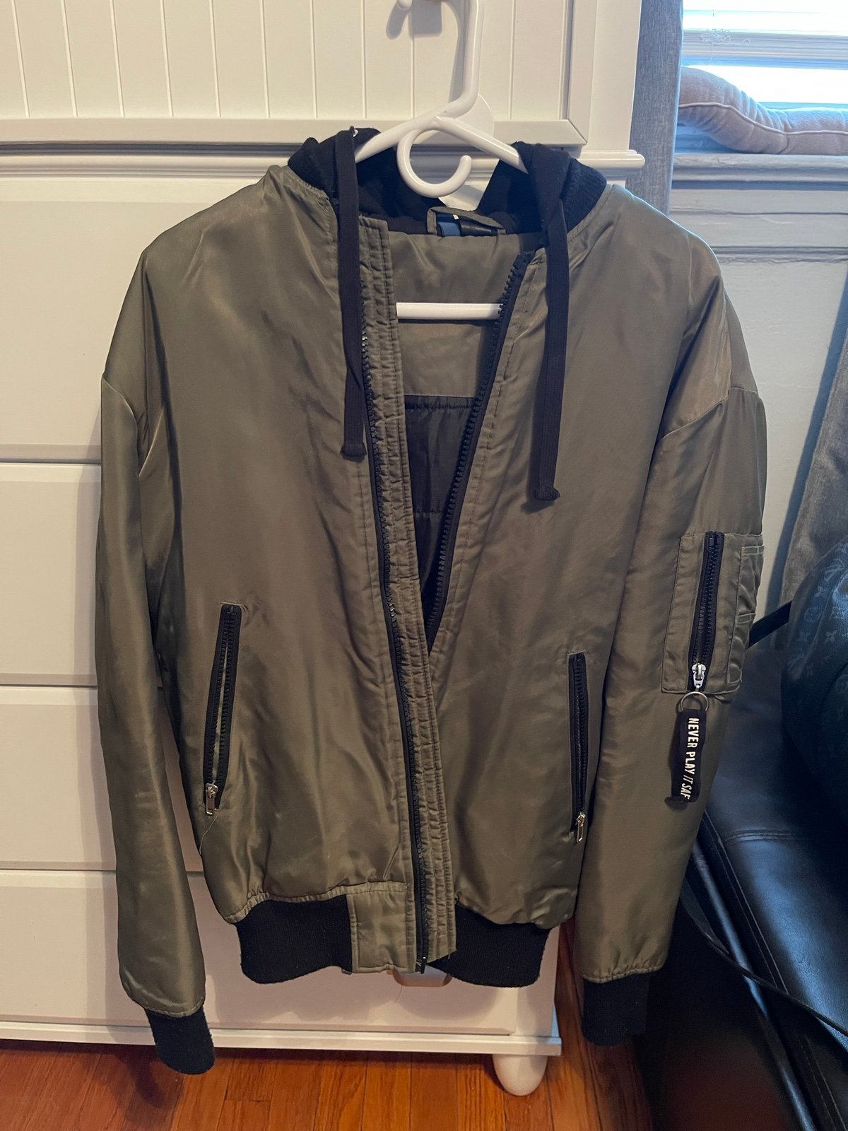 Olive Green Bomber Jacket