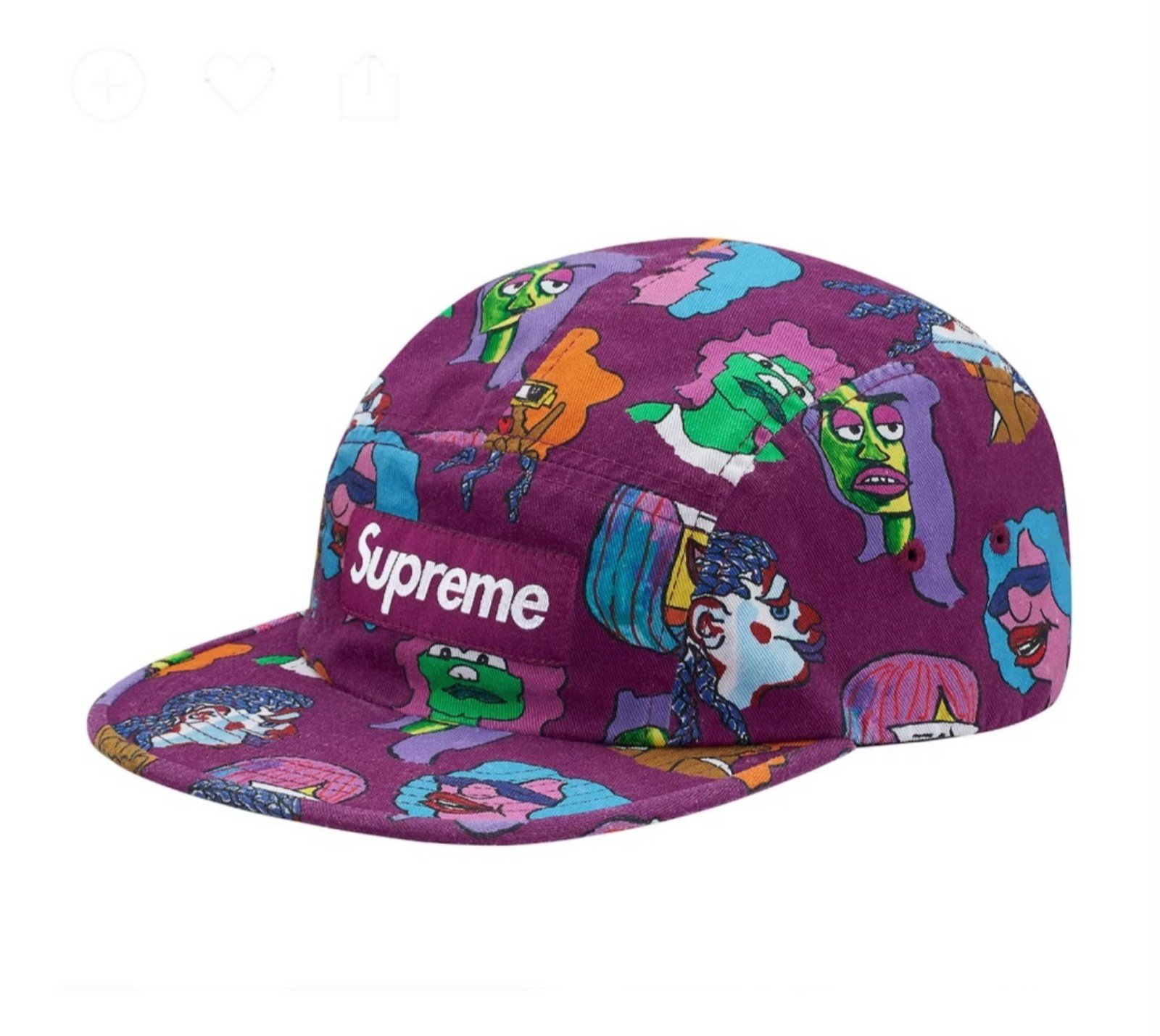 帽子 Supreme - Gonz Heads Camp Cap Supreme Gonz Heads Camp Cap Black - FW17 - US