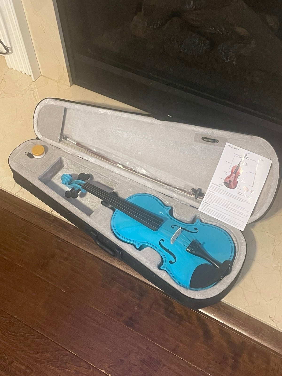 Blue 4/4 Violin {New}