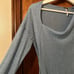 Free People Sweater Womens Medium Blue Waterfall Wrap Waist Tie Lightweight
