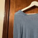 Free People Sweater Womens Medium Blue Waterfall Wrap Waist Tie Lightweight