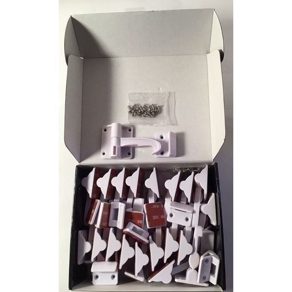 Cabinet Locks for Baby Child Safety - 12Pack Baby Proofing Cabinets Latches L...