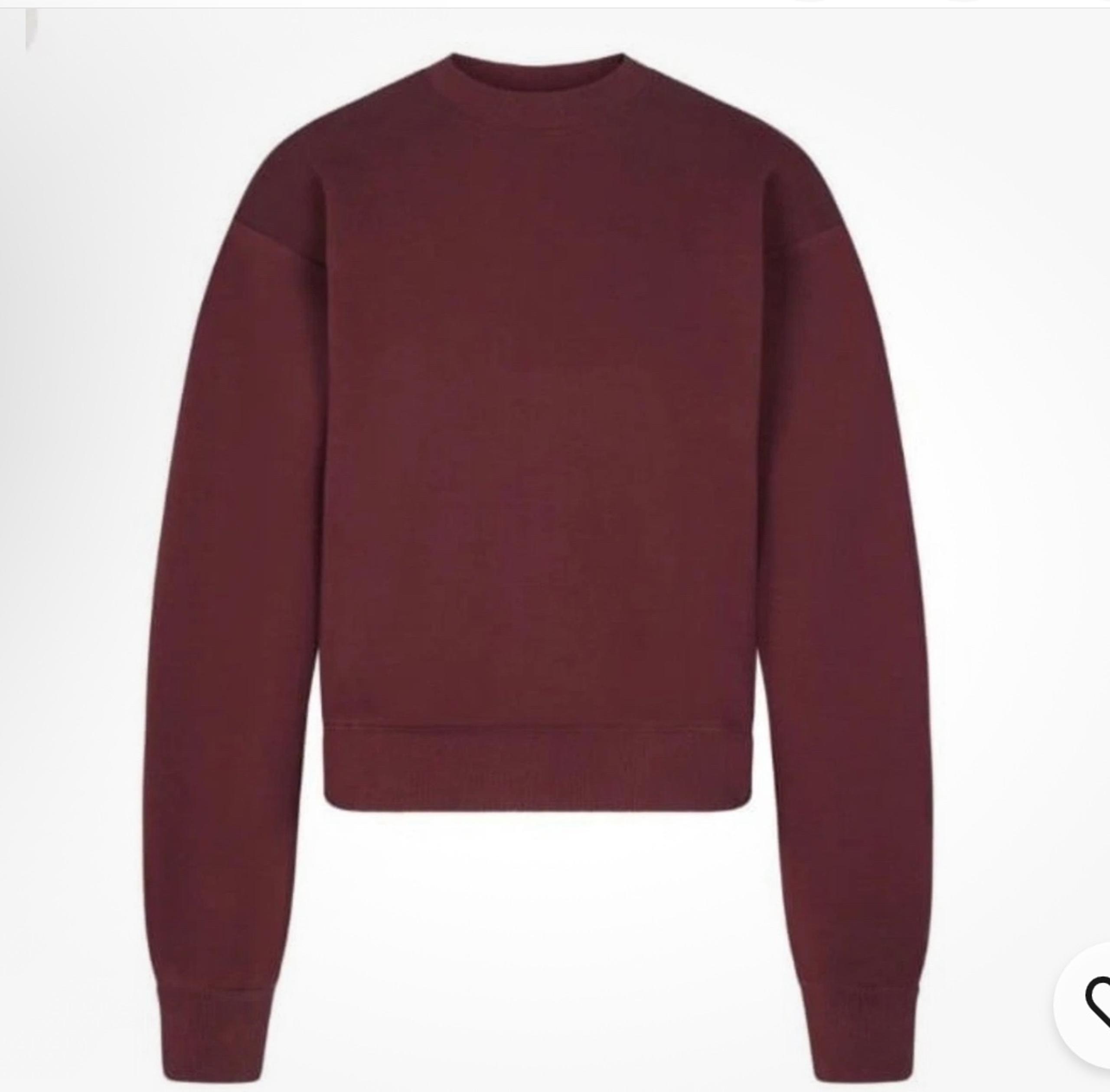 NWT SKIMS Terry Fleece Relaxed Crewneck