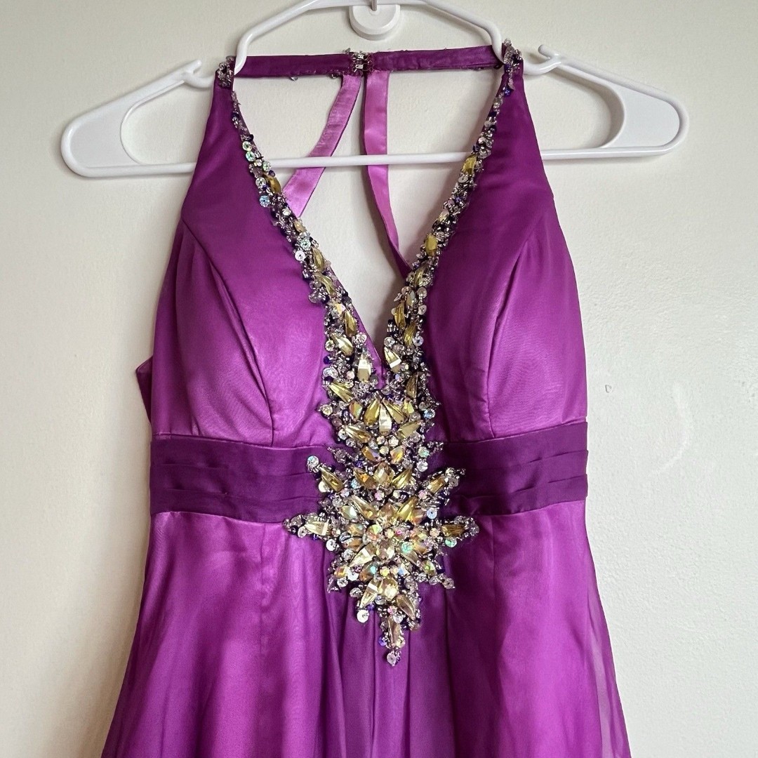 Studio 17 Evening Gown Prom Dress Homecoming Sz 2 Gala Formal Gradient Purple