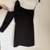 Black Halo Black One Shoulder Mini Sheath Dress Size 8 LBD